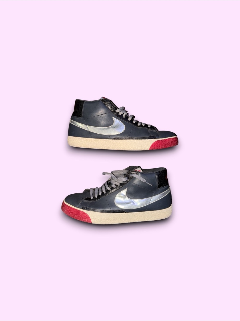 Blazer High Men’s Size 11.5 2007 Anthracite Metallic Silver Swoosh 315877-001